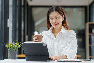 Female secretary business woman in South Korean workplaces, prepare Proposal, Annual General Meeting (AGM), organisation chart, opportunity cost, opinion leader, body language, privacy policy