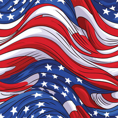 Seamless Colorful USA Pattern. Seamless pattern of USA in colorful style. Add color to your digital project with our pattern!