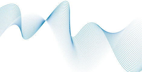 abstract blue background  abstract wave background Vector abstract line art wavy flowing dynamic on white background in concept luxury, wave.