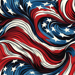 Seamless Colorful USA Pattern. Seamless pattern of USA in colorful style. Add color to your digital project with our pattern!