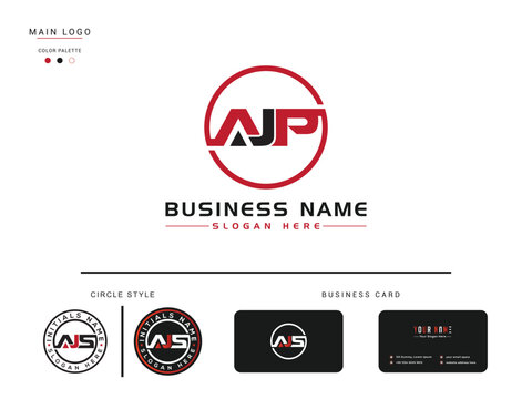 Creative AJP Logo Icon, Monogram ajp Royal Logo Letter Vector image