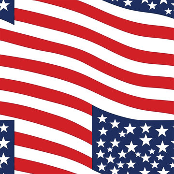 Seamless Colorful USA Pattern. Seamless pattern of USA in colorful style. Add color to your digital project with our pattern!