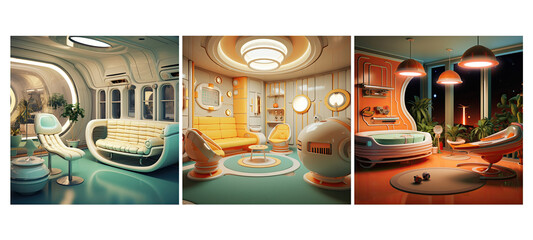 elements retro futurism nursery interior design