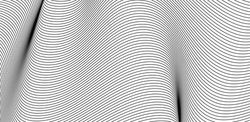abstract black and white background  background lines abstract futuristic tech background. Abstract wave element for design. Digital frequency Stylized line art background