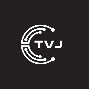 Simple TVJ Logo Icon Design, Creative TV t v j Logo Letter Vector