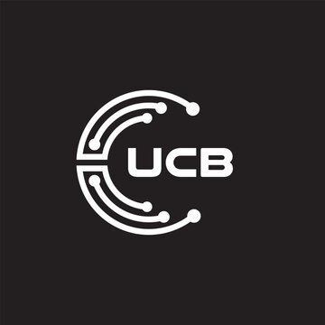 UCB letter technology logo design on black background. UCB creative initials letter IT logo concept. UCB setting shape design
