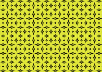 Abstract black fabric pattern on yellow background geometric retro style vintage classic illustration tribal abstract vector background wallpaper publication textile template clothing rug tile