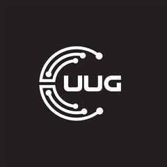 UUGletter technology logo design on black background. UUGcreative initials letter IT logo concept. UUGsetting shape design
