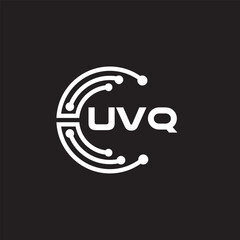 UVQletter technology logo design on black background. UVQcreative initials letter IT logo concept. UVQsetting shape design

