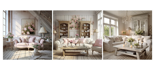 elements shabby chic living room interior design