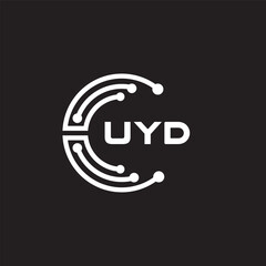 UYDletter technology logo design on black background. UYDcreative initials letter IT logo concept. UYDsetting shape design
