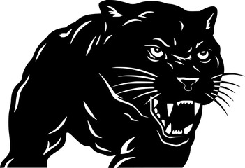 Obraz premium Panther | Minimalist and Simple Silhouette - Vector illustration