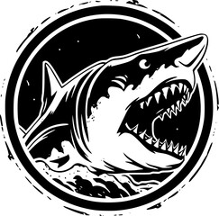 Shark - High Quality Vector Logo - Vector illustration ideal for T-shirt graphic