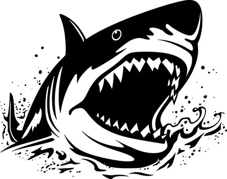 recommend clip art: Shark - Minimalist and Flat Logo - Vector illustration