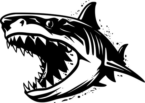 recommend clip art: Shark - High Quality Vector Logo - Vector illustration ideal for T-shirt graphic