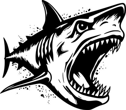 recommend clip art: Shark - High Quality Vector Logo - Vector illustration ideal for T-shirt graphic