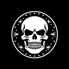 Skull | Black and White Vector illustration