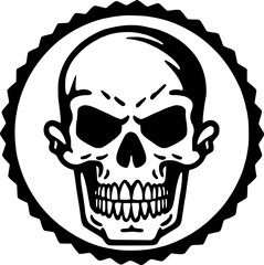 Fototapeta premium Skull - Minimalist and Flat Logo - Vector illustration