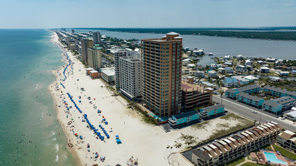 Gulf Shores, Alabama skyline, gulf shores alabama aerial, gulf of mexico, gulf shores, gulf shores alabama skyline, gulf shores alabama, gulf shores alabama beach, hotels, alabama