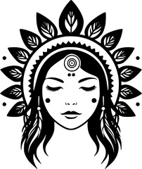 Boho | Minimalist and Simple Silhouette - Vector illustration