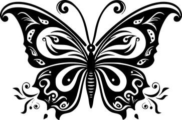 Butterfly | Minimalist and Simple Silhouette - Vector illustration