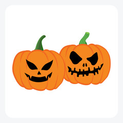 Pumpkin patch with rows of pumpkins

