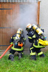 Pompier France  feu de maison