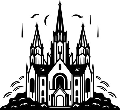 Gothic | Minimalist and Simple Silhouette - Vector illustration
