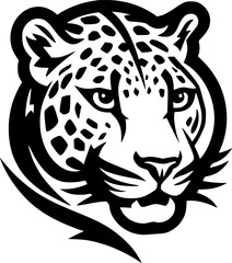 Leopard - Minimalist and Flat Logo - Vector illustration