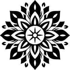 Mandala | Minimalist and Simple Silhouette - Vector illustration
