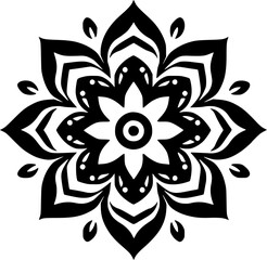 Mandala | Black and White Vector illustration