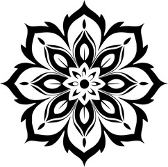 Mandala | Minimalist and Simple Silhouette - Vector illustration