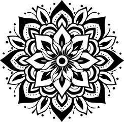 Mandala - Minimalist and Flat Logo - Vector illustration