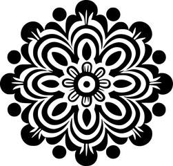 Mandala | Black and White Vector illustration
