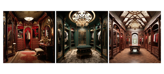 classic victorian walk in closet interior design