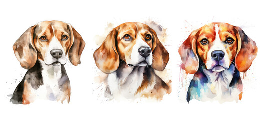 small beagle watercolor