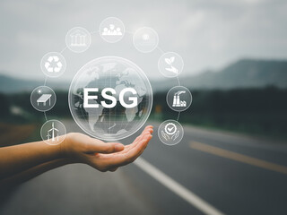 ESG in Environment Society and Governance environmentally friendly development Use of renewable energy, renewable energy that is friendly to the environment sustainable development
