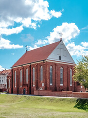 Kaunas, Lithuania - 07 26 2023: Šv. Jurgio Kankinio church near Kaunas Castle. Kauno Šv. Jurgio...