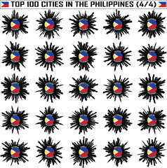 Top 100 City Skyline Silhouettes in The Philippines Flag Sticker Emblem Badge Travel Souvenir Part 4