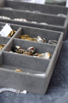 rings on a box on a streer fair