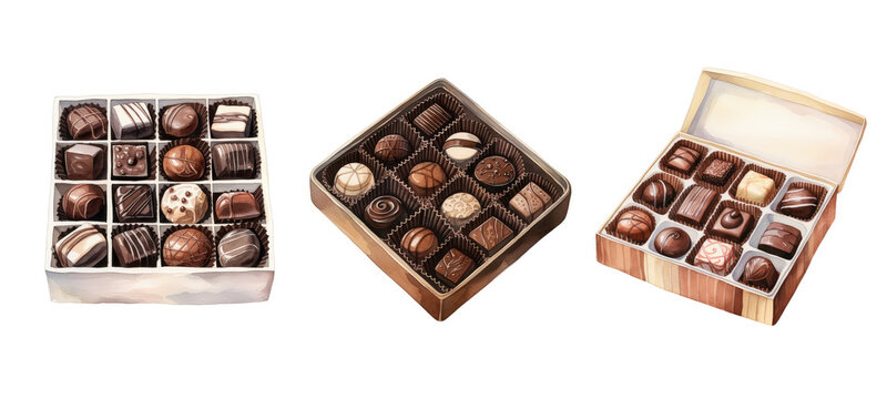 indulgence box chocolate watercolor