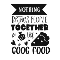 Happy kitchen drawn typography poster. Conceptual handwritten phrase Home and Family T shirt hand lettered calligraphic design. Vector illustration