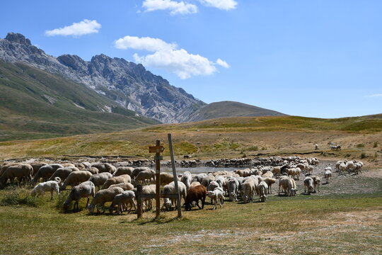 Malowniczy krajobraz Abruzzo. Gran Sasso e Monti della Laga National Park. Abruzzo. Italia.