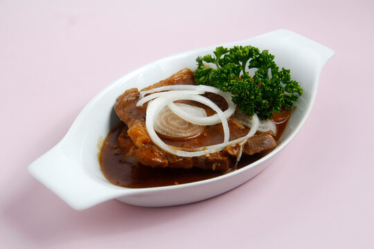 Freshly cooked Filipino called Pork Steak