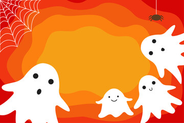 halloween background with ghost character
