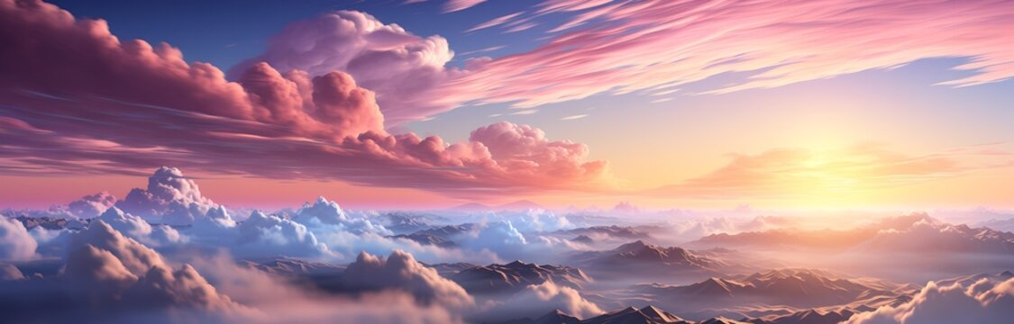 Pink clouds, generative ai