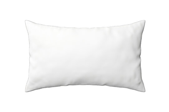 Blank white pillow case design mockup, isolated on transparent background, generative AI