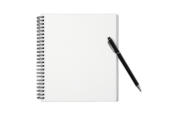 Realistic notebook mockup, notepad with blank cover and spread for your design. Realistic copybook with shadows isolated on transparent background, Generative AI