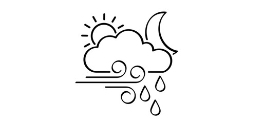 Cartoon puff of wind blow line symbol. Cloud, blowing wind, weather, environment. Gust pictogram. Smoky stream. Wind trails. Dust spray, smoky stream and wind blowing trails. Windy weather, forecast.