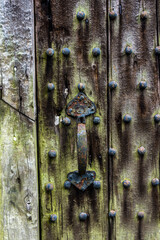 Detail image of an old wood door.